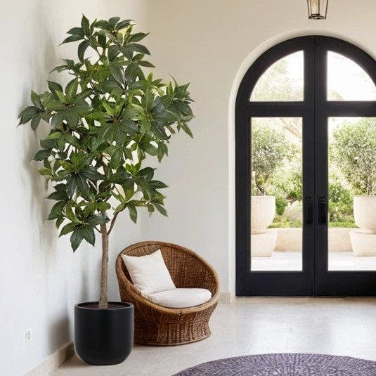 7' Faux Potted Money Tree