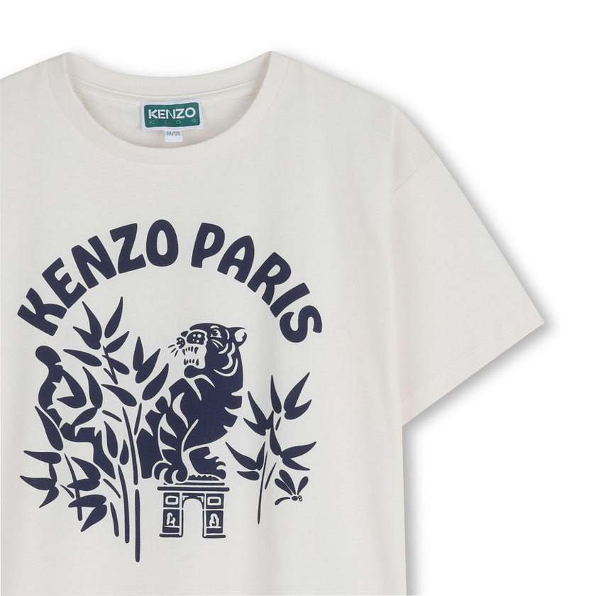 White Paris Tiger Graphic Tee