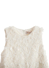 Cream Whispered Petal Mini Dress