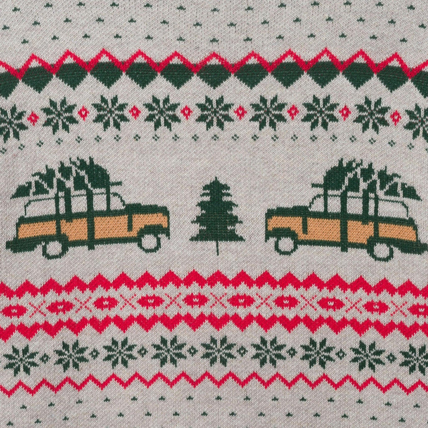 Big Kid Boys Fair Isle Sweater | Christmas Tree Cars