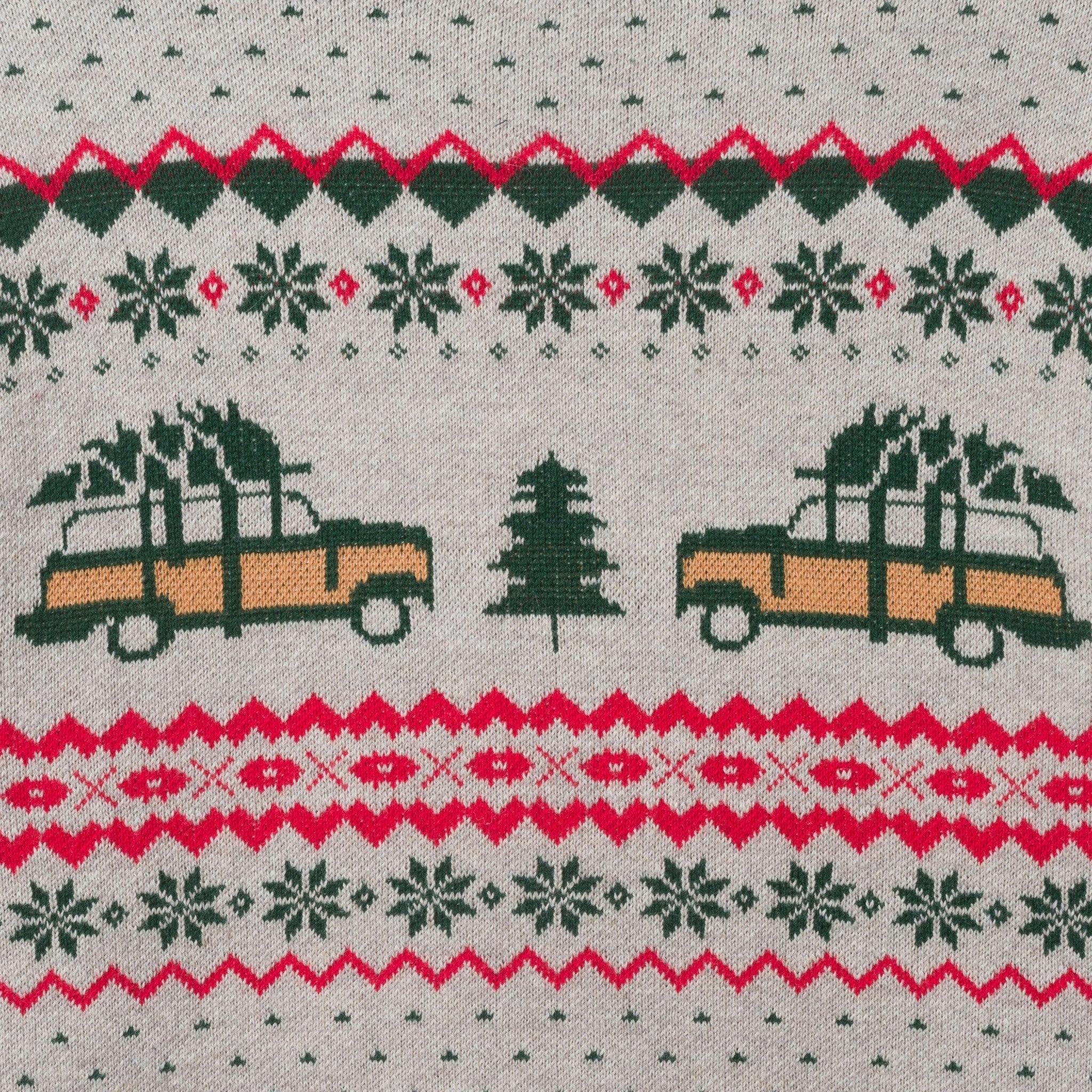 Big Kid Boys Fair Isle Sweater | Christmas Tree Cars