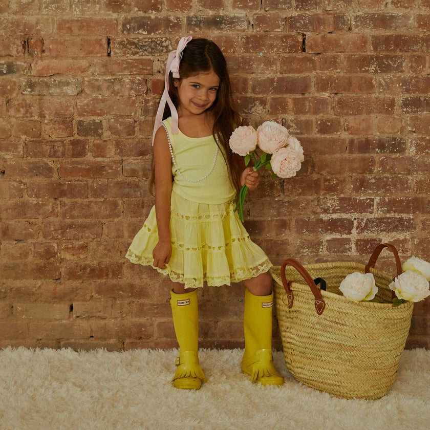 Harlow Pastel Yellow Heart Cut Out Tank