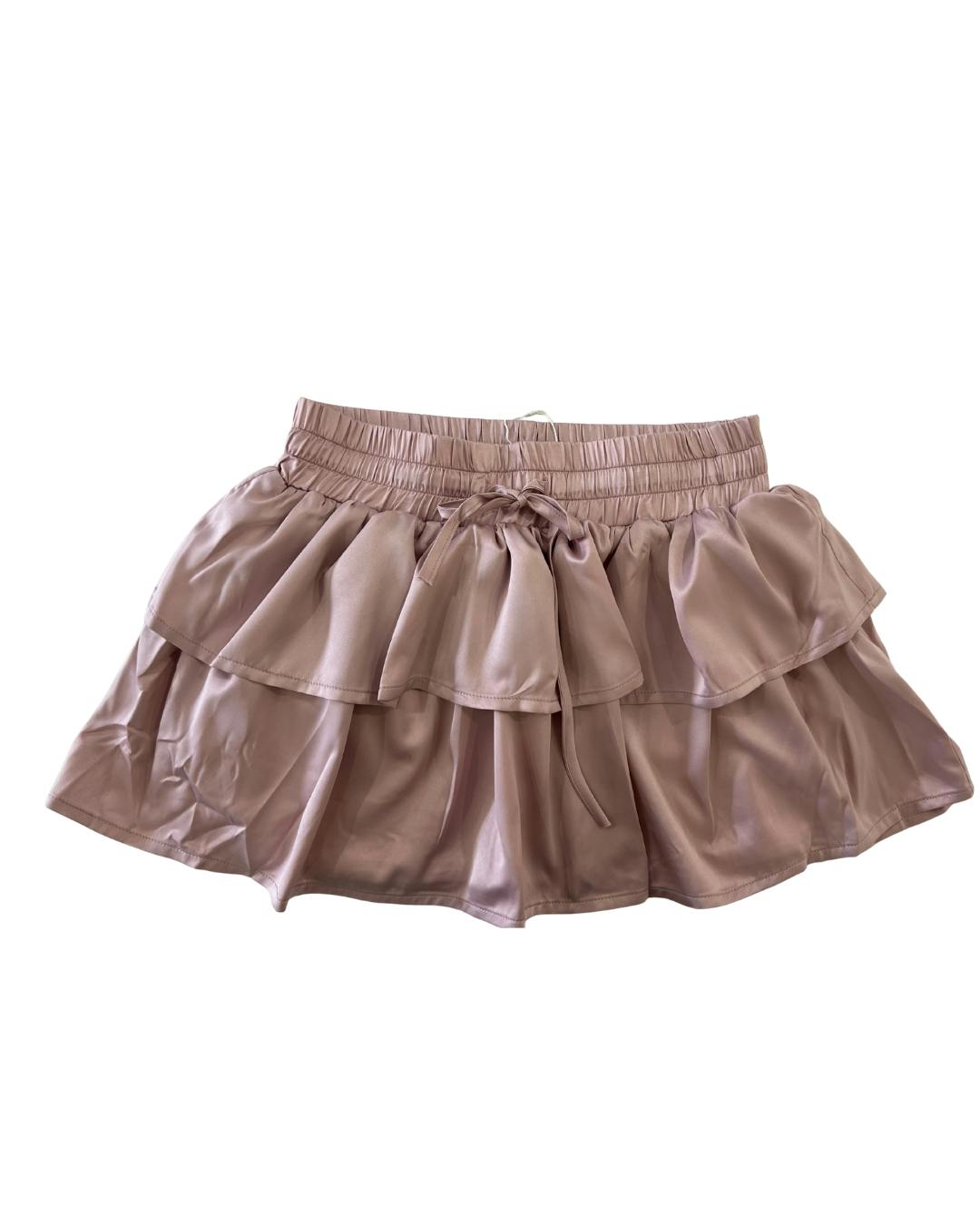 Willow Mauve Satin Skort