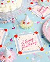 Cherry Bday Napkins - 25 sprinkle napkins