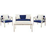 Nunzio 4-Piece Outdoor Set with Accent Pillows