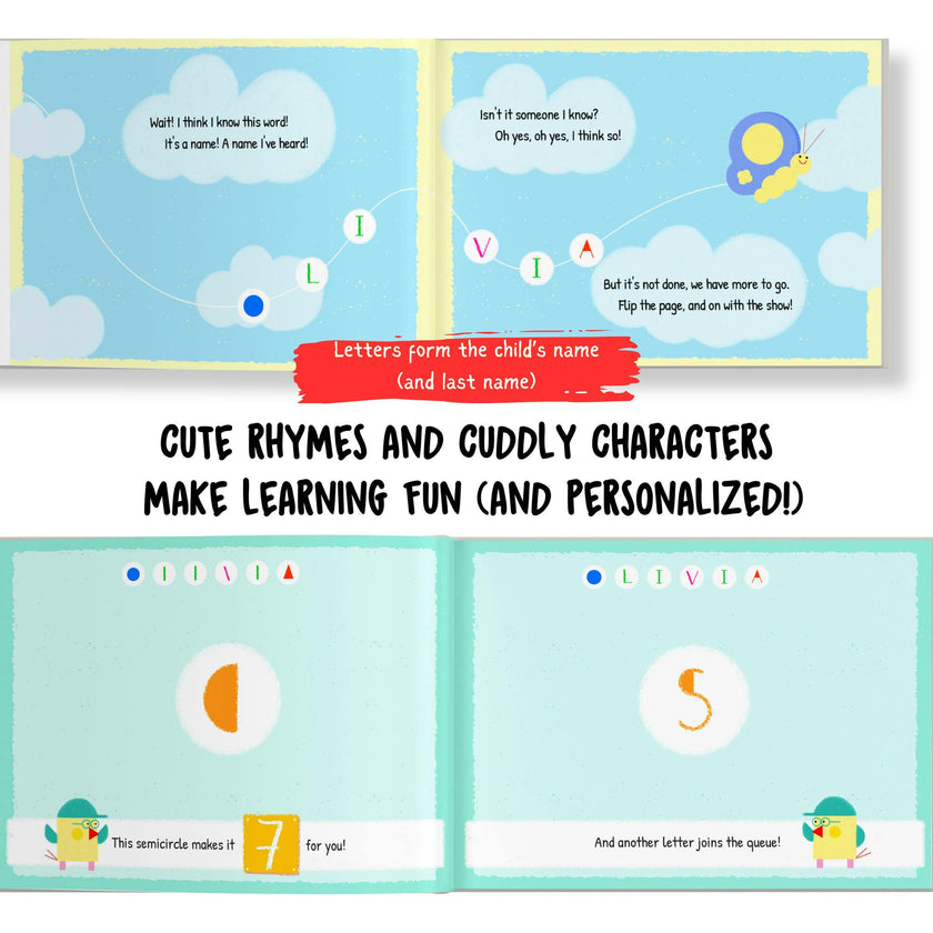 Letters, Numbers & Me (personalized Eary Learning Book)