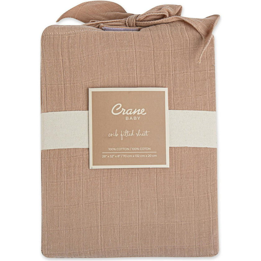 Muslin Fitted Crib Sheet (Copper)