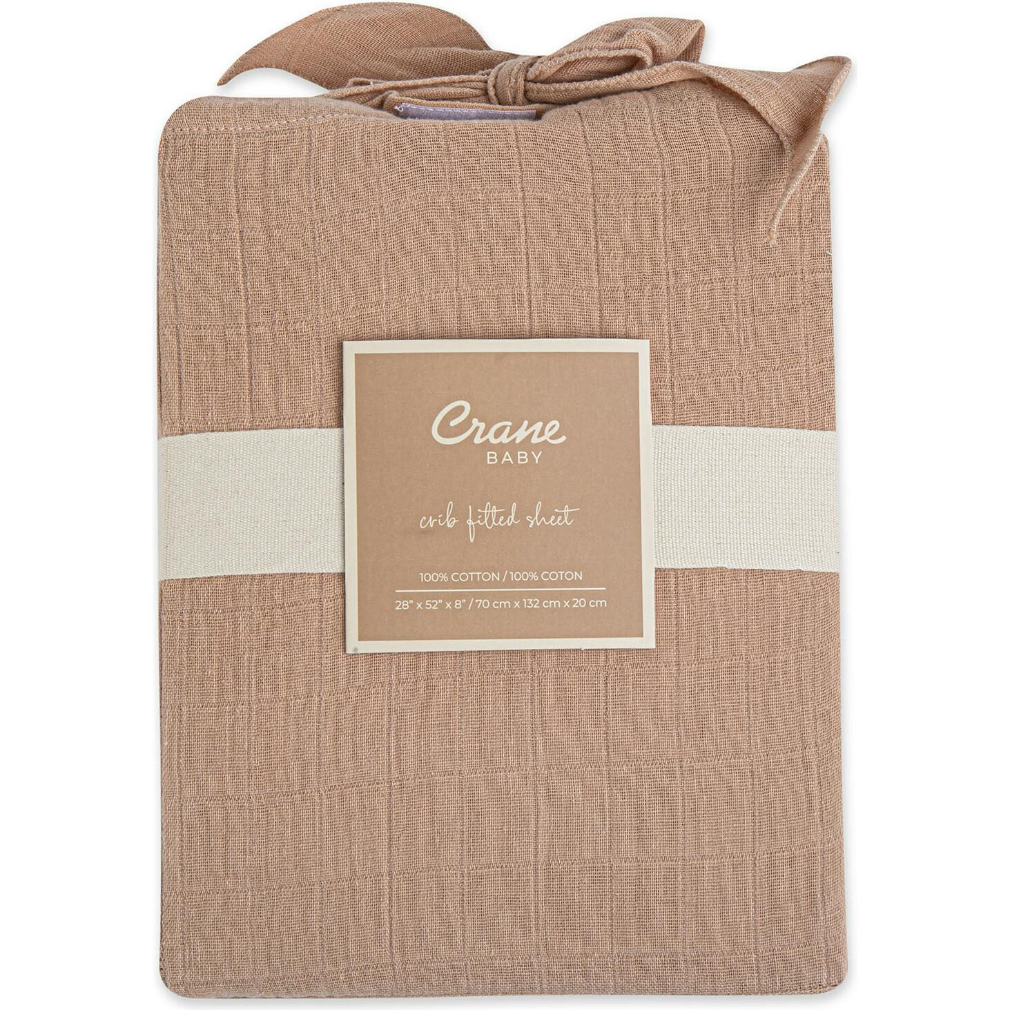 Muslin Fitted Crib Sheet (Copper)