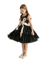 Black Sleeveless Bow Madrona Dress