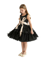 Black Sleeveless Bow Madrona Dress