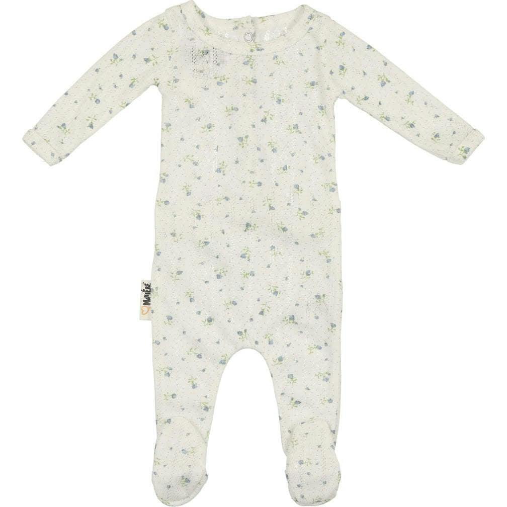 Eyelet Floral Footie