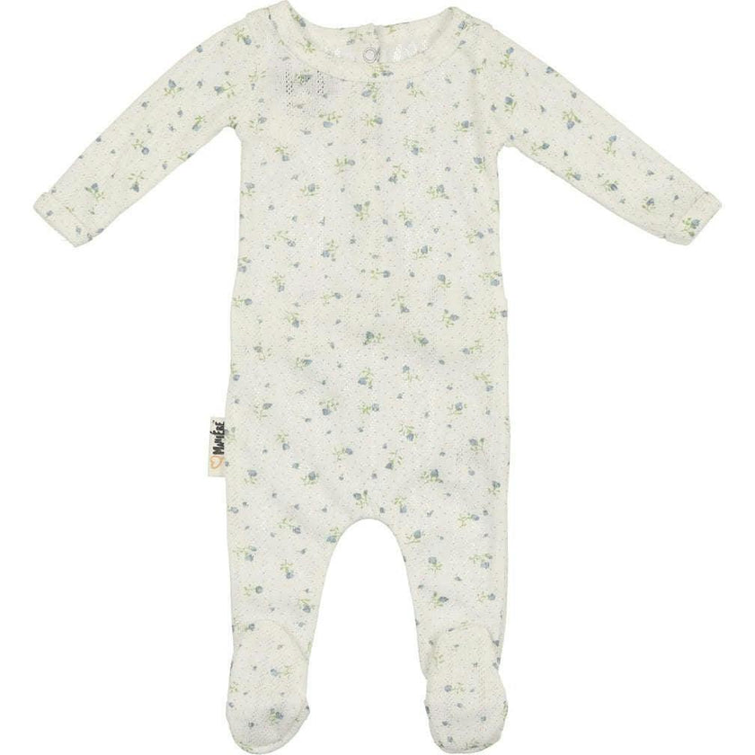 Eyelet Floral Footie