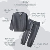 JERRY 6-Piece Henley Sweatsuit
