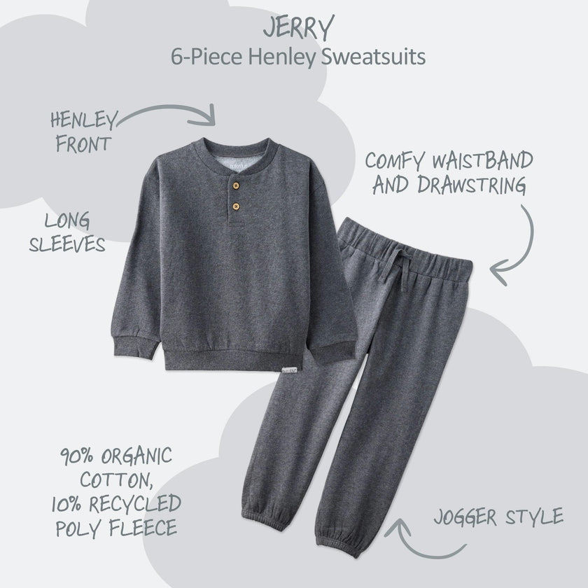 JERRY 6-Piece Henley Sweatsuit