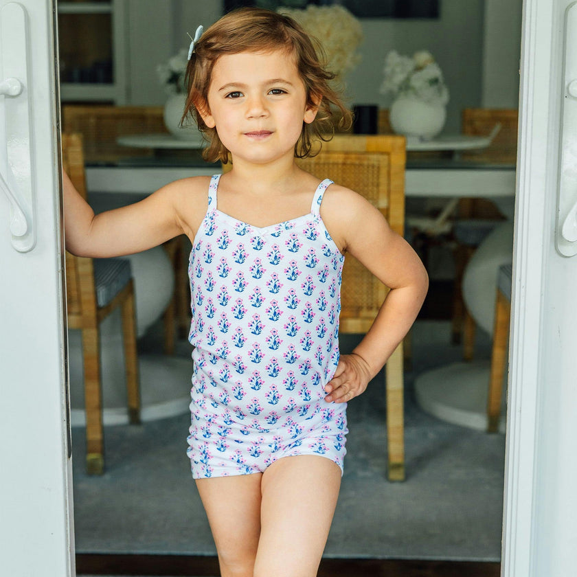 The Organic Cami and Short Set [Block Floral]
