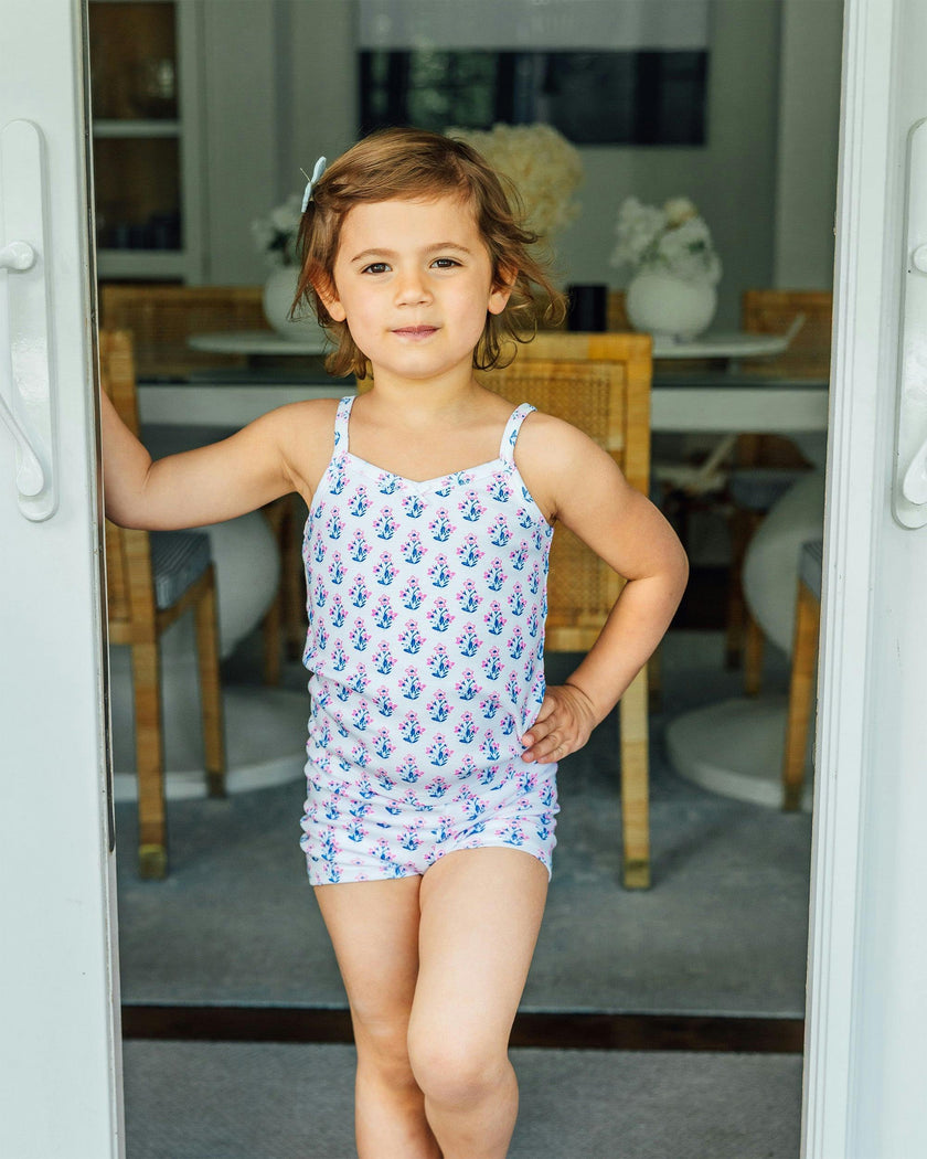 The Organic Cami and Short Set [Block Floral]