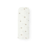 Stretch Knit Swaddle Blanket - Grey Cross