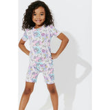 Comic Purple Bamboo Kids Pajama Short Set