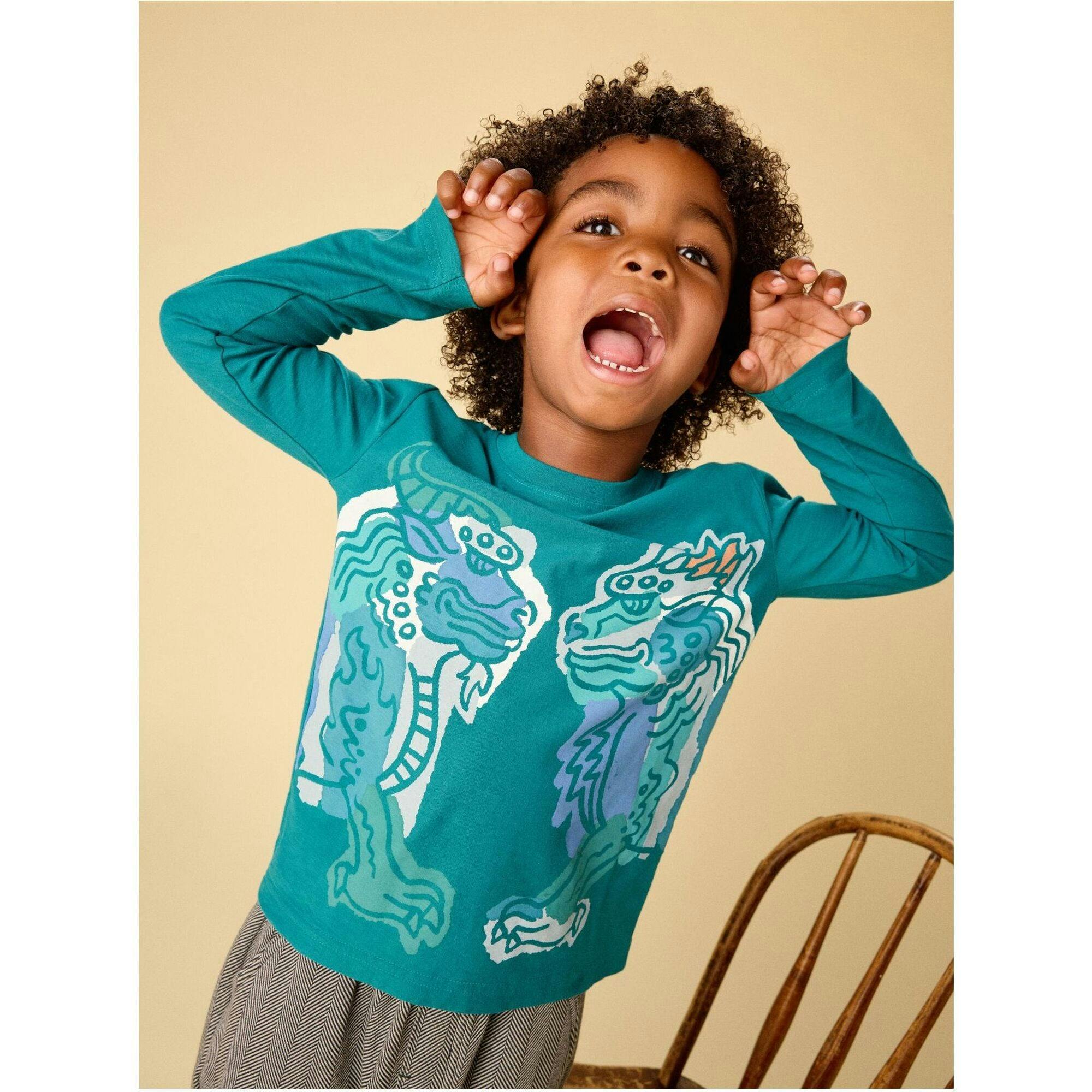 Mythical Xiezhi Graphic Tee, Green