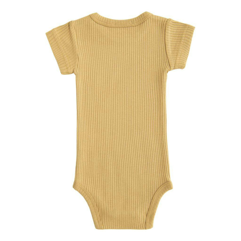 Yellow Short-Sleeved Modal Bodysuit