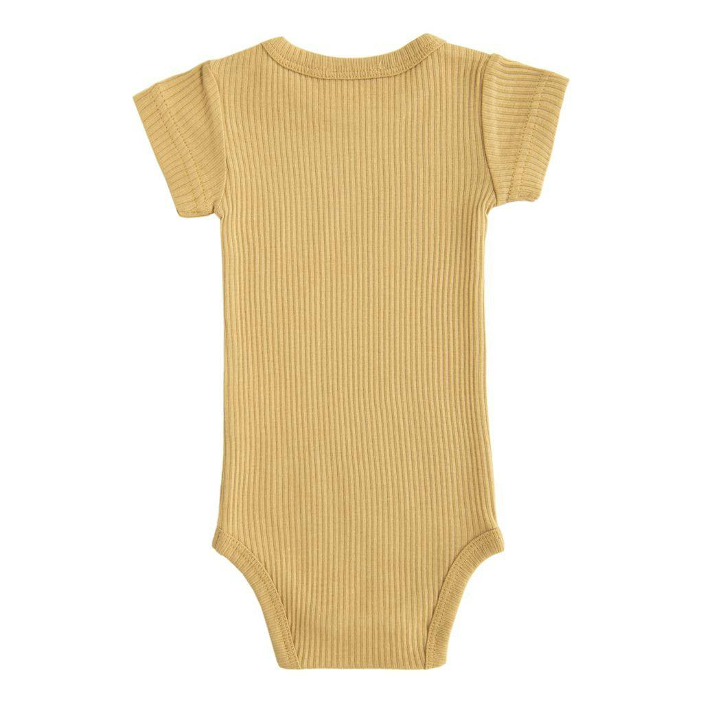 Yellow Short-Sleeved Modal Bodysuit