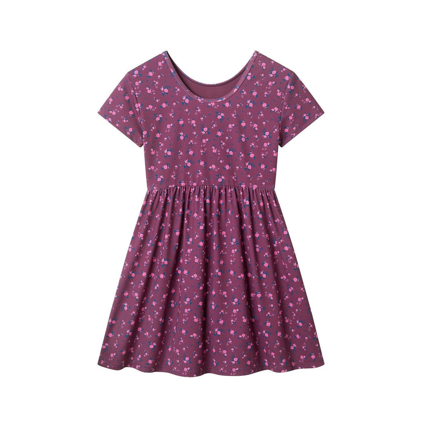 Tween Girls Athletic Skort Dress | Berry Floral