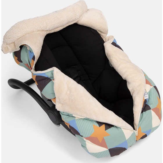 Print Zipped Puffy Car Seat Cocoon