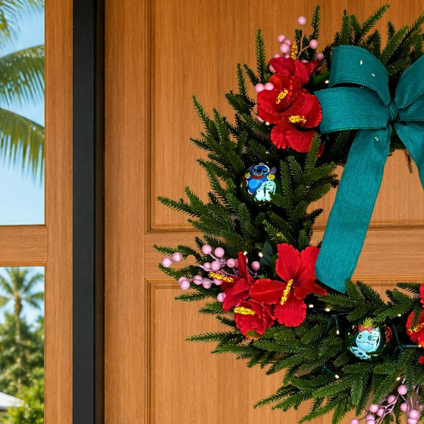 Disney® Stitch Christmas Wreath Pre-Lit