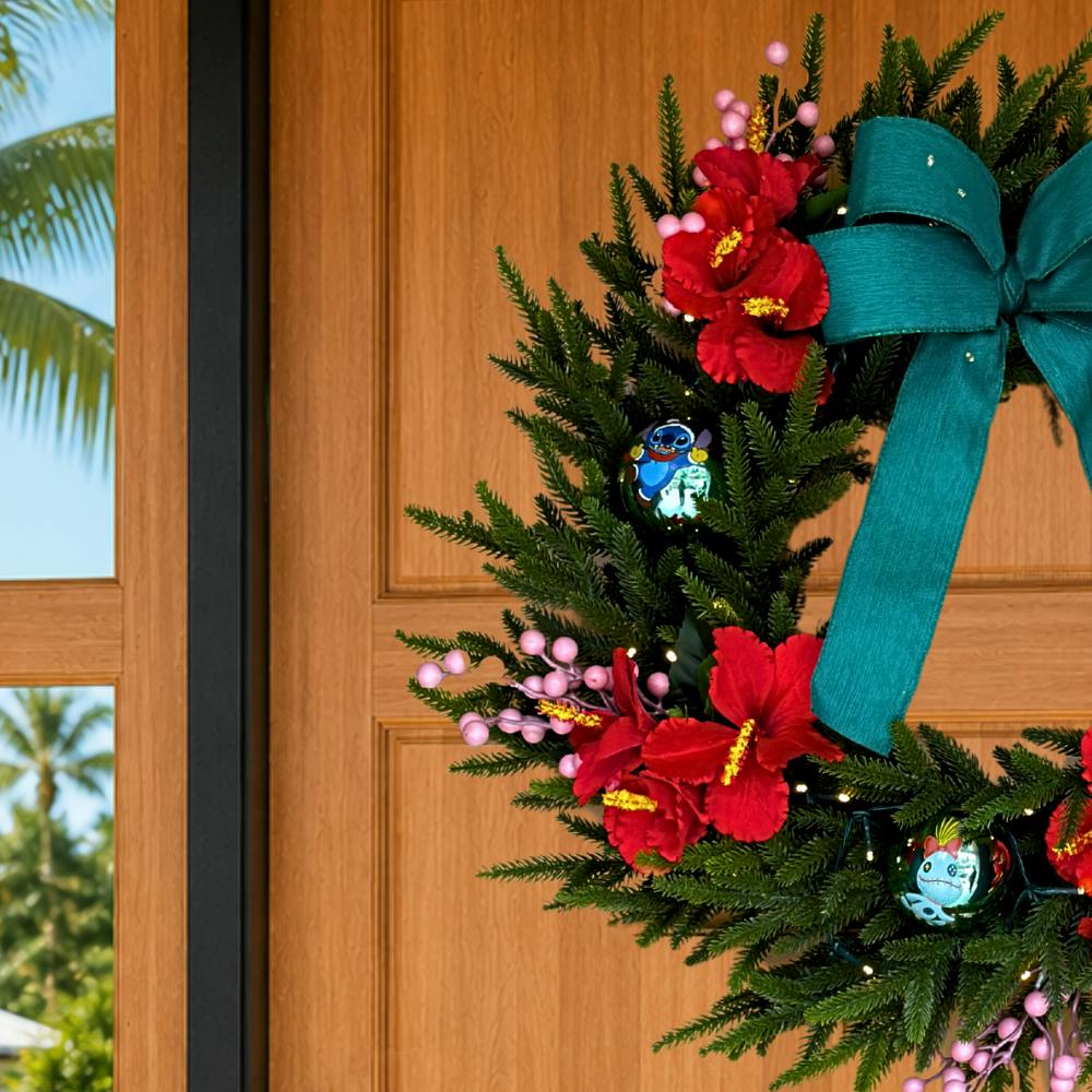Disney® Stitch Christmas Wreath Pre-Lit