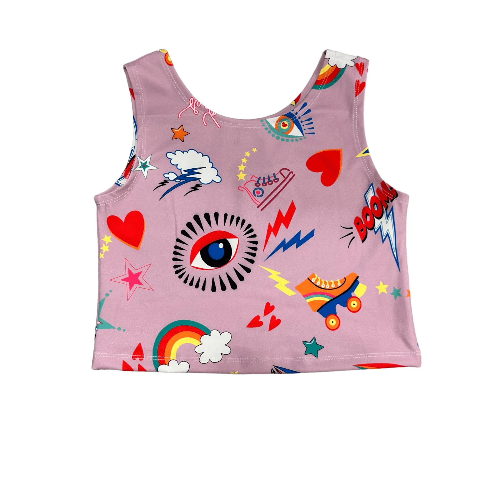 Good Vibes Crop Tank And Legging Sport Set