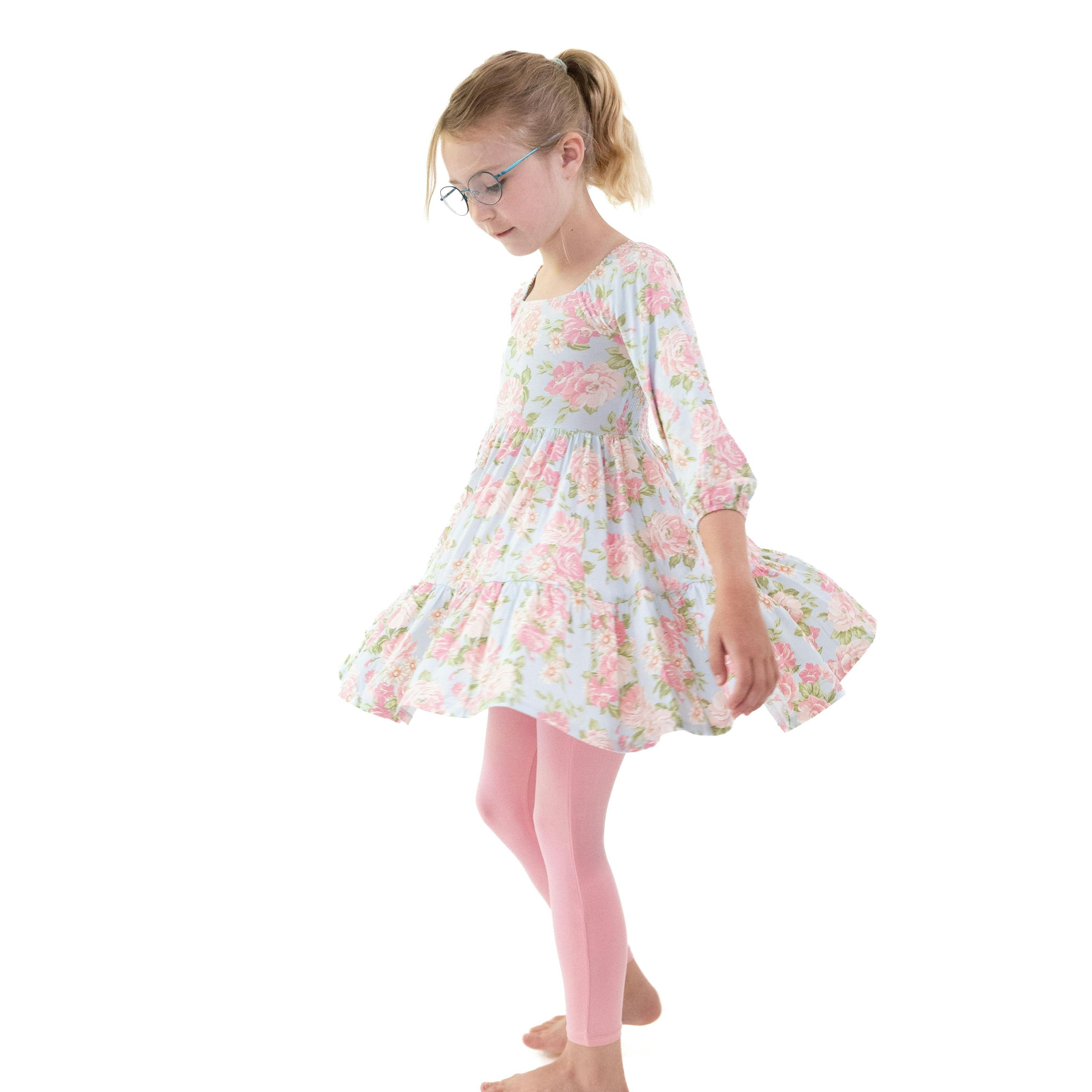 Angeline Floral - Cap Sleeve Dress and Legging