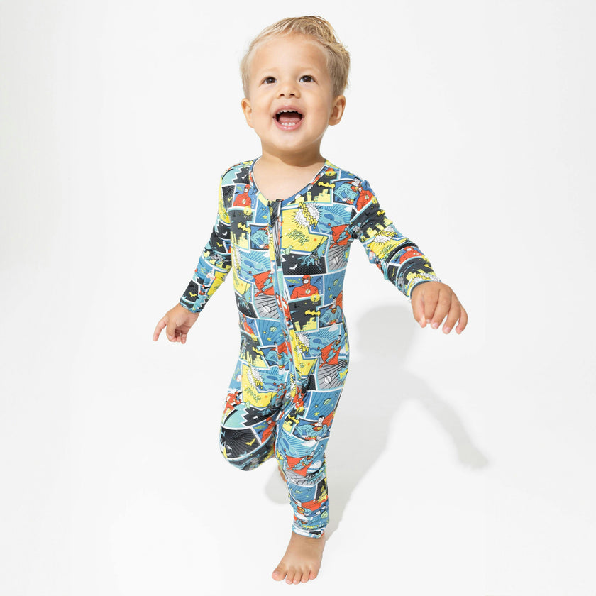 Justice League Heroes Bamboo Convertible Footie