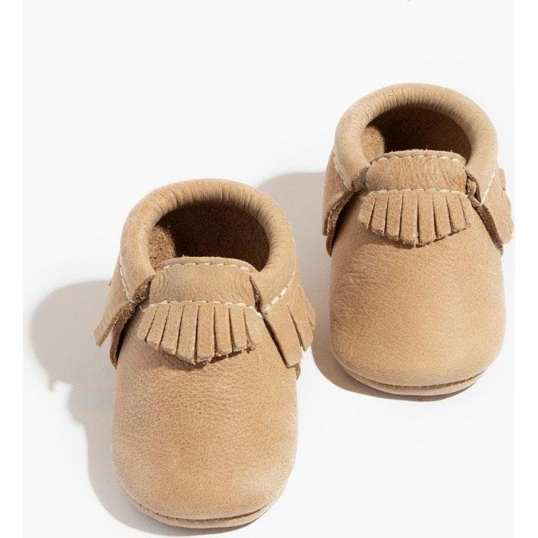 Weathered Brown Moccasin Baby Shoe