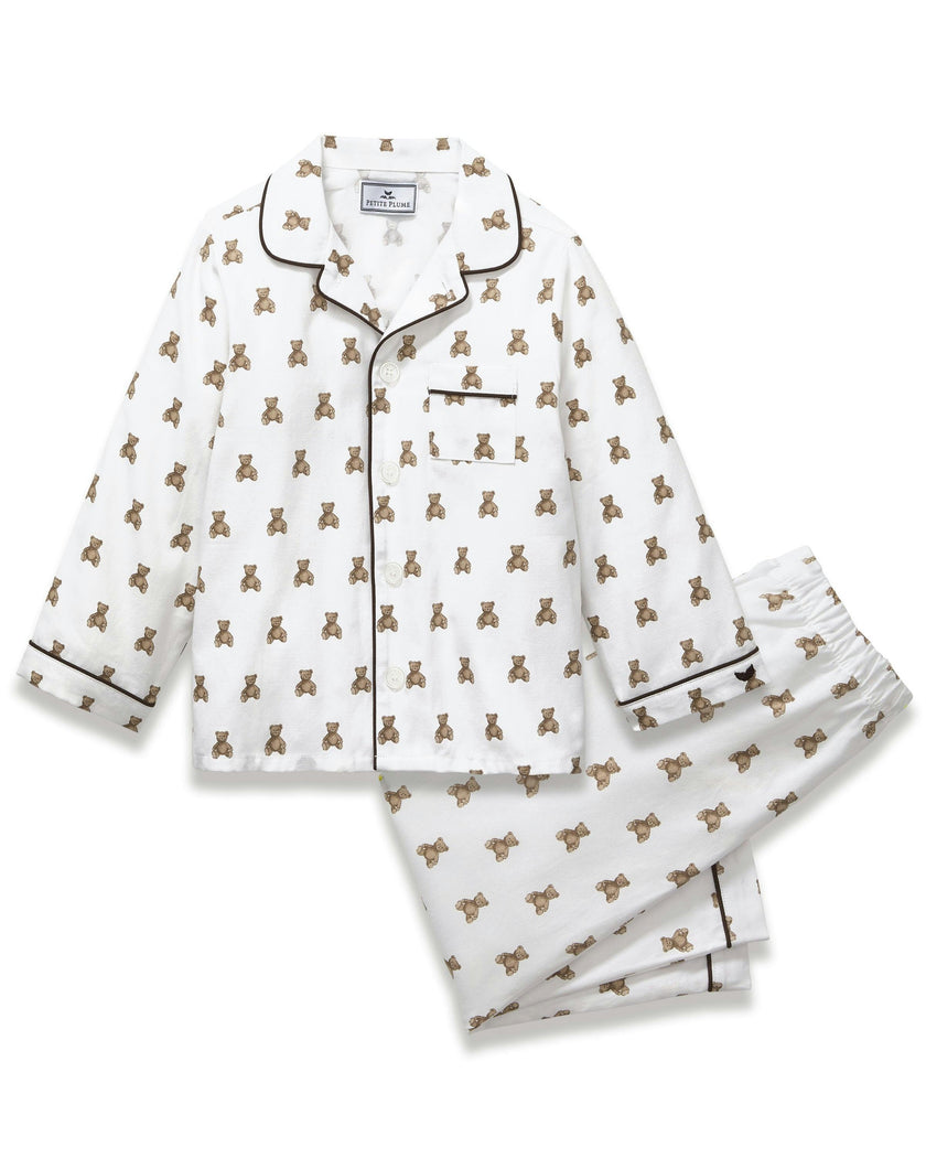 Kid's Twill Pajama Set in Teddy Tales