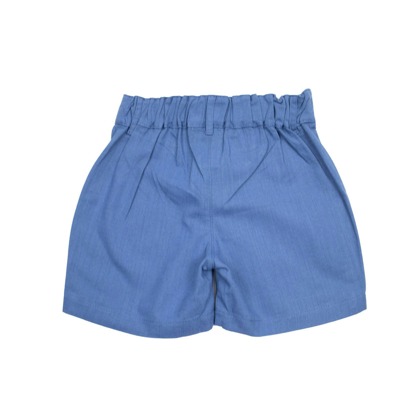 Blue Linen Shorts
