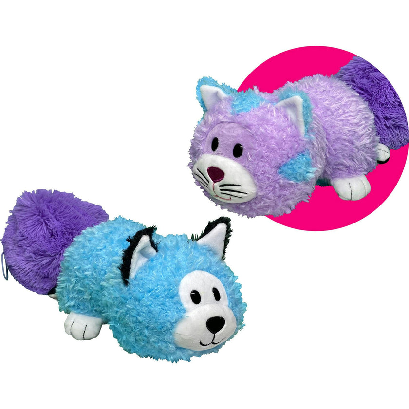 FlipaZoo: Magic Tails - Purple to Blue - 2-In-1 Animal Plush w/ Bonus 3" Baby Org