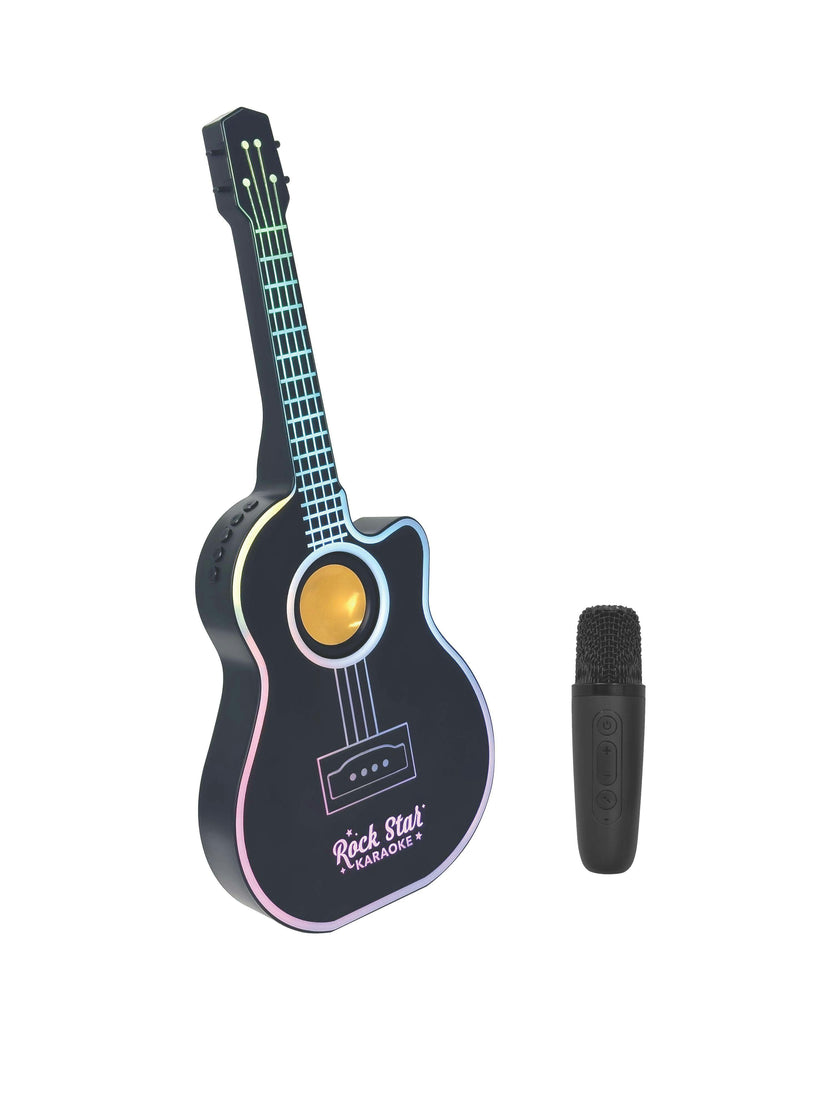 Rock Star Karaoke -Guitar Speaker & Microphone Combo - Black