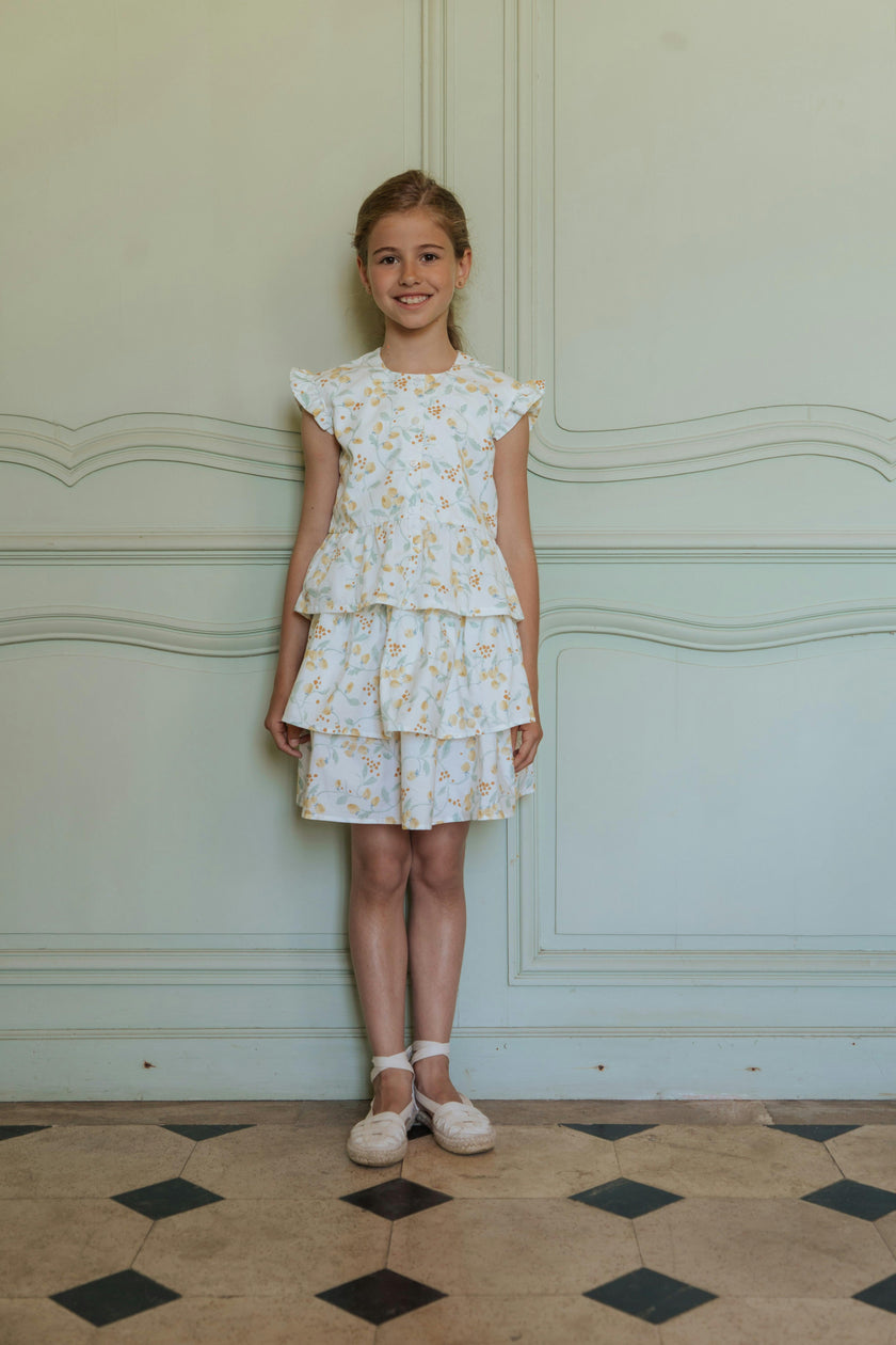 Jupe fille Coryza - Imprimé lemon