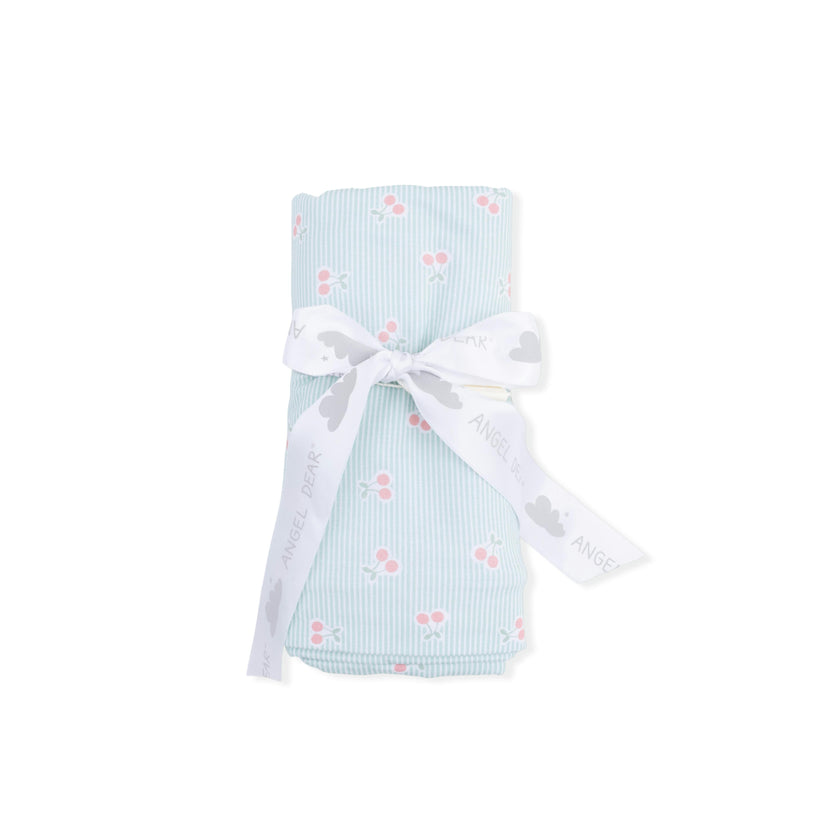 Tiny Cherry Stripe - Swaddle Blanket