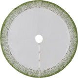 Handmade Flora Christmas Tree Skirt Green Arcadia Home