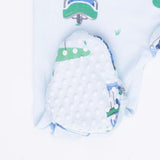 Vintage Golf Carts Blue - 2 Way Zipper Footie