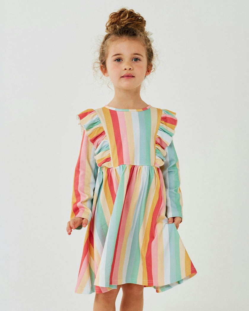 Organic Ruffle LS Dress
