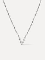 Silver Initial Necklace - Letter Necklace