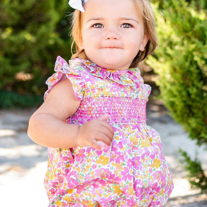 Elle smocked bubble