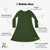 Evergreen Bamboo Girls' Long Sleeve Dress