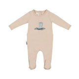 Rain Boot Print Footie and Beanie Set