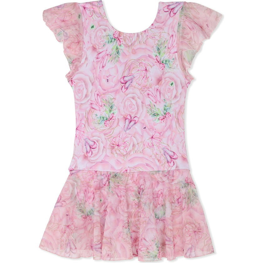 Ballet Bows Skirted Leotard, Pink