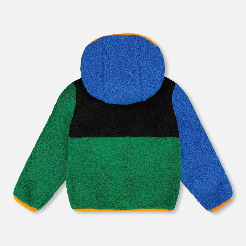 Sherpa Jacket Blue Colorblock