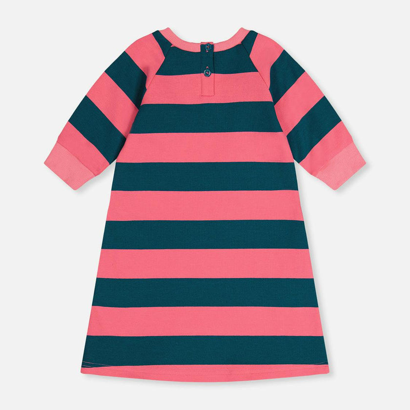Engineer Stripe Dress Pink and Green Stripes