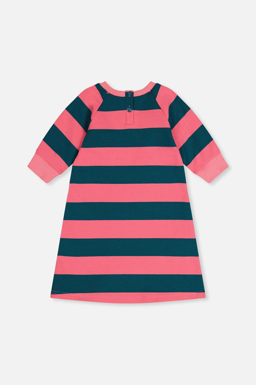 Engineer Stripe Dress Pink and Green Stripes